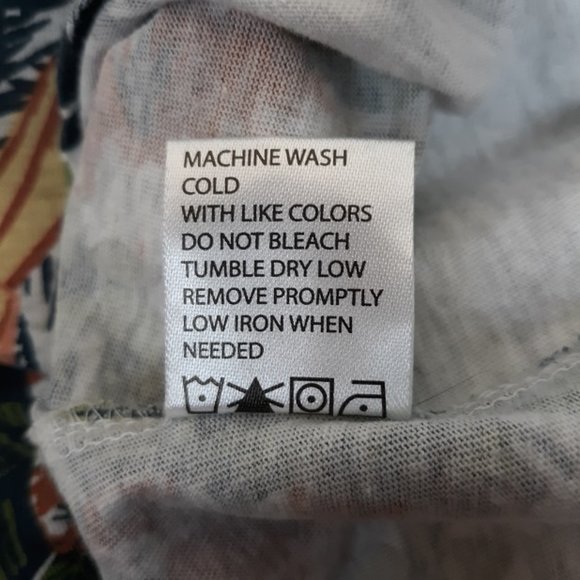 PD & C Men's Hawaiian Shirt 2X GUC Tropical Sexy Girl Palm Trees Hibiscus Flower - Picture 6 of 8